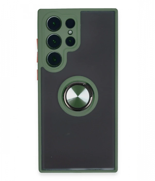 Samsung Galaxy S23 Ultra Kılıf Montreal Yüzüklü Silikon Kapak