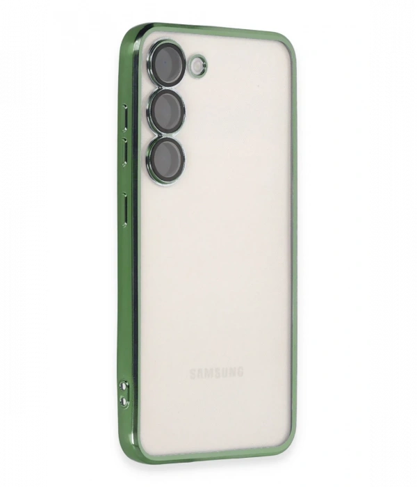Joy Tekno Samsung Galaxy S24 Plus Kılıf Razer Lensli Silikon - Yeşil