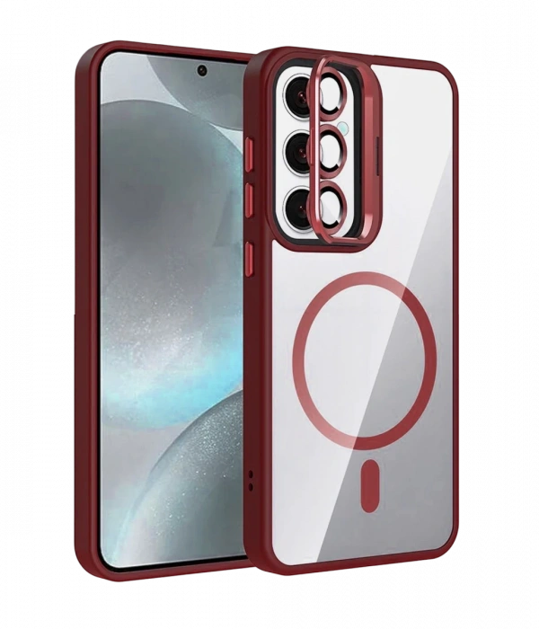 Joy Tekno Samsung Galaxy S25 Remim Lensli Magsafe Standlı Kapak