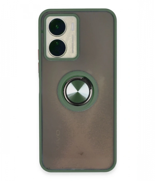 Joy Tekno Vivo Y16 Kılıf Montreal Yüzüklü Silikon Kapak