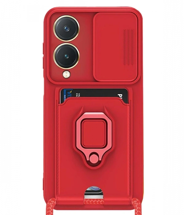 Joy Tekno Vivo Y17S Kılıf Zuma Kartvizitli Yüzüklü Silikon