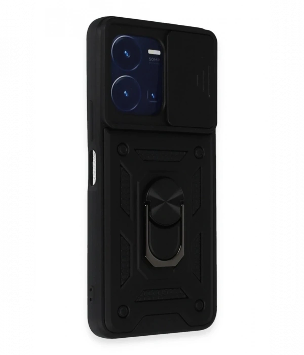 Joy Tekno Vivo Y35 Kılıf Pars Lens Yüzüklü Silikon