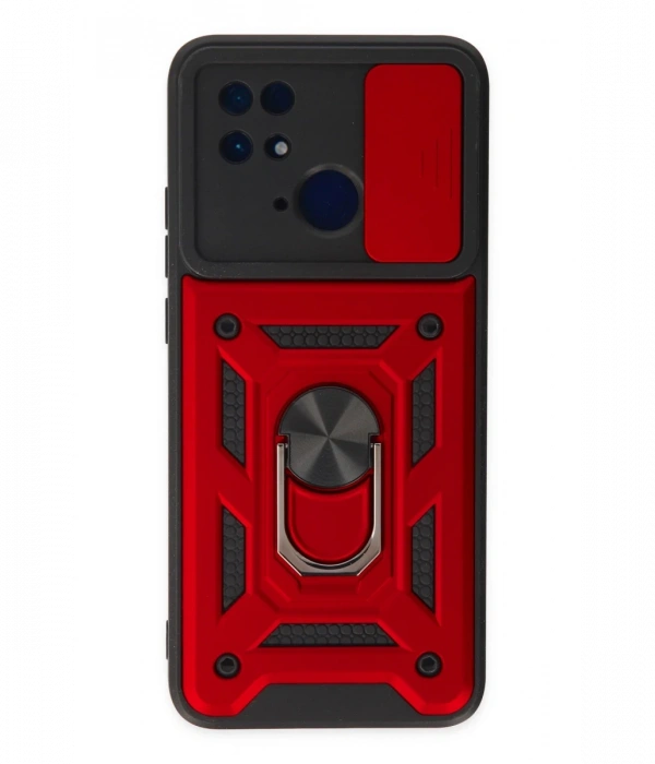 Joy Tekno Xiaomi Redmi 10C Kılıf Pars Lens Yüzüklü Silikon