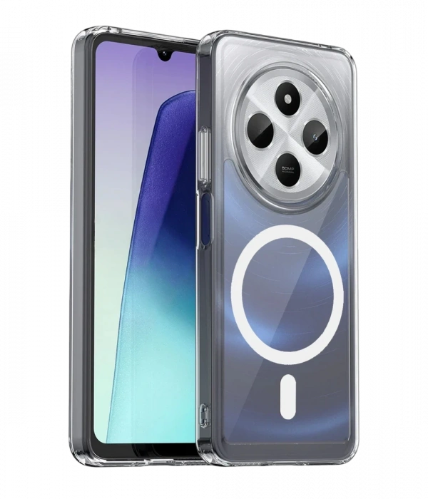 Joy Tekno Xiaomi Redmi 14C Combo Sert Şeffaf Magsafe Kapak - Şeffaf