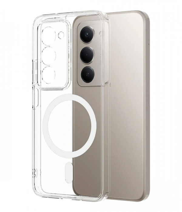 Joy Tekno Xiaomi Redmi 15 4G Combo Sert Şeffaf Magsafe Kapak - Şeffaf