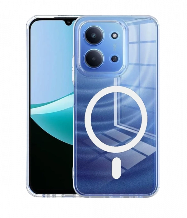 Joy Tekno Xiaomi Redmi 15C 4G Combo Sert Şeffaf Magsafe Kapak - Şeffaf