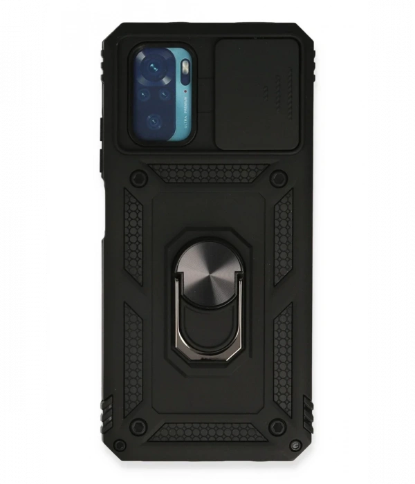 Joy Tekno Xiaomi Redmi Note 10 Kılıf Pars Lens Yüzüklü Silikon