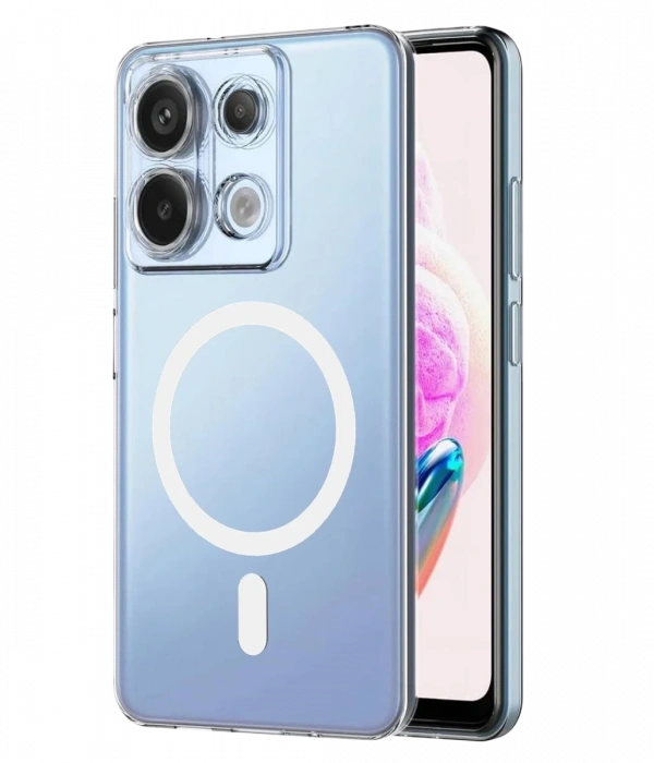 Joy Tekno Xiaomi Redmi Note 13 Pro 4G Combo Sert Şeffaf Magsafe Kapak - Şeffaf