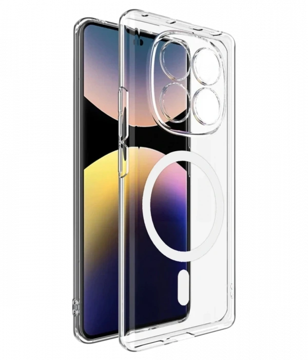 Joy Tekno Xiaomi Redmi Note 14 Pro 4G Combo Sert Şeffaf Magsafe Kapak - Şeffaf