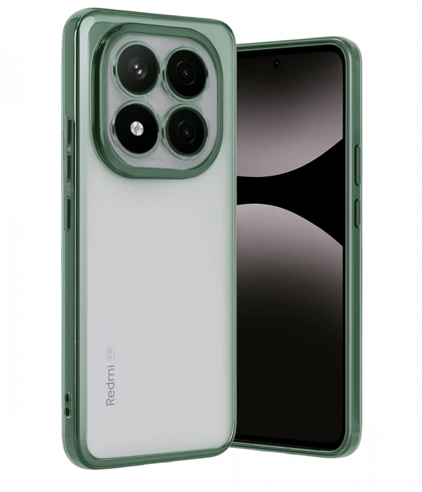 Xiaomi Redmi Note 14 Pro Plus Kılıf Razer Lensli Silikon - Yeşil