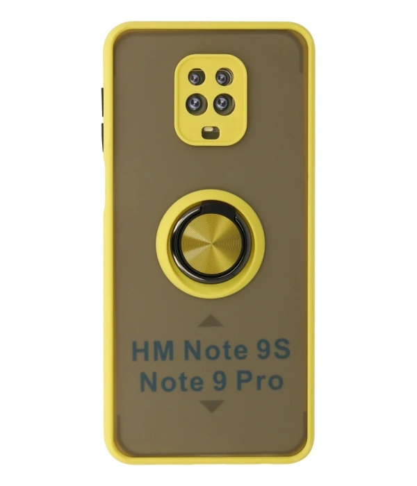 Joy Tekno Xiaomi Redmi Note 9 Pro Kılıf Montreal Yüzüklü Silikon Kapak