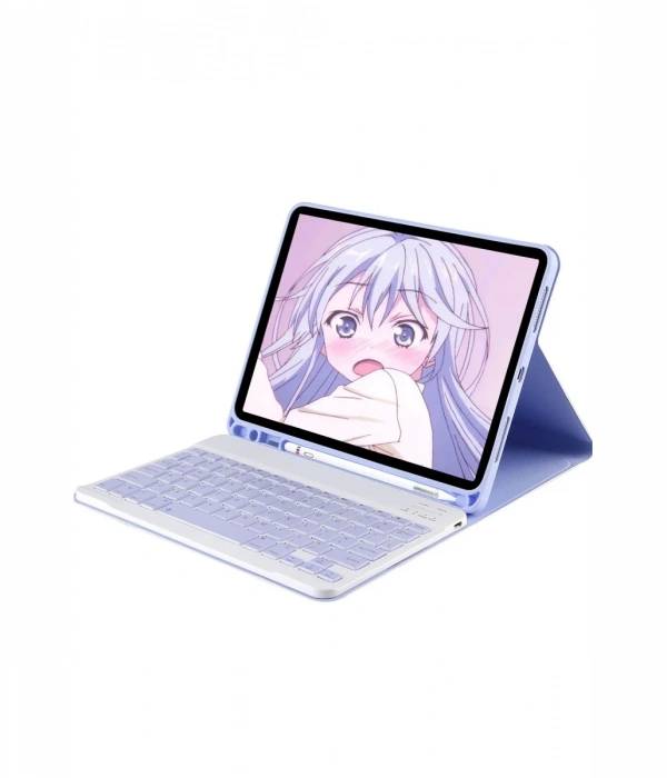 Xiaomi Redmi Pad SE Kılıf KC01 Smart Klavyeli Tablet Kılıfı - Lila