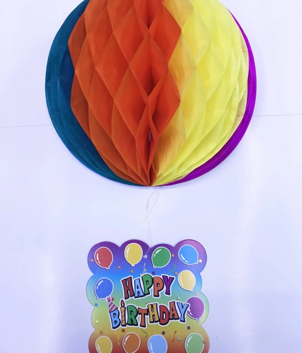 Kağıt Süs Happy Birthday Dekor 55 Cm-0748