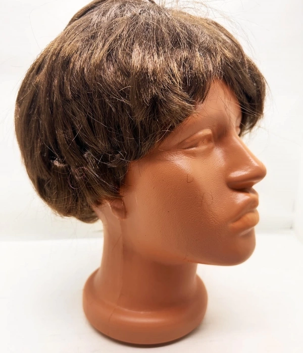 Kahve Renk Kısa Kesim İçi Astarlı Erkek Peruğu