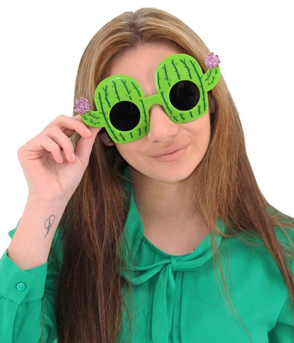 Kaktüs Temalı Hawaii Yaz Partisi Gözlüğü 8.5x18.5 Cm