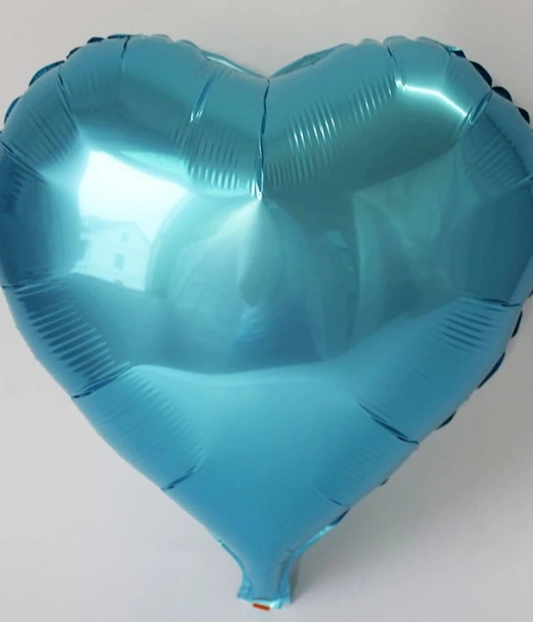 Kalp Balon Folyo Açık Mavi 45 Cm 18 İnç