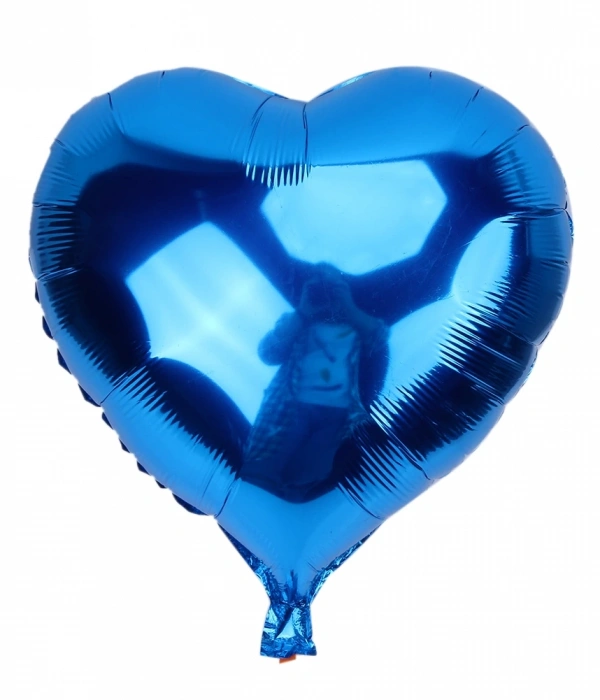 Kalp Balon Folyo Mavi 45 Cm 18 İnç