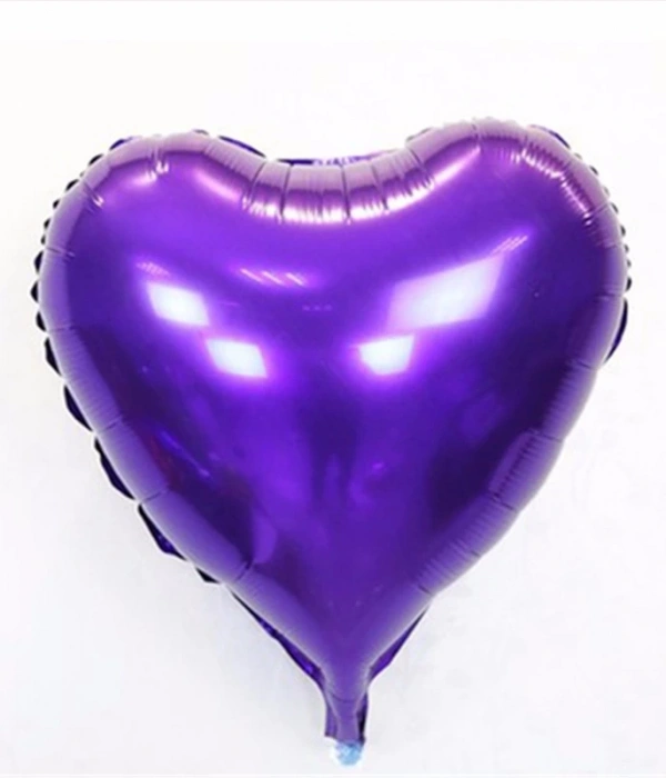 Kalp Balon Folyo Mor 45 Cm 18 İnç