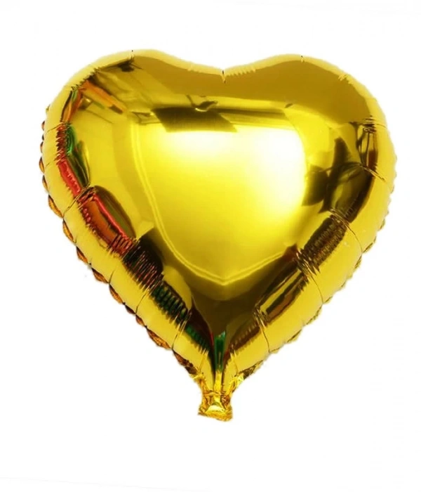 Kalp Balon Folyo Sarı 60 Cm 24 İnç