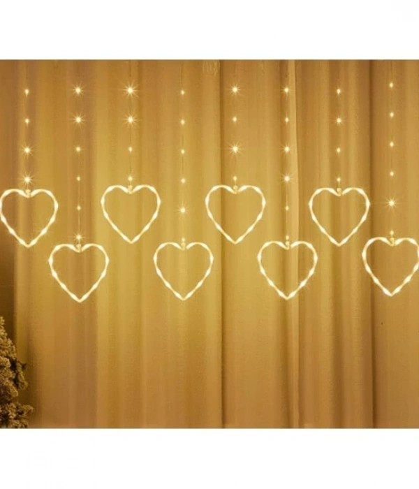 Kalpli Perde Led Işıklar, Sevgililer Günü Romantik Led Aydınlatma