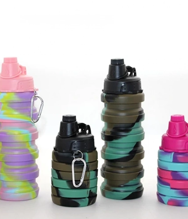 Katlanabilir Portatif Silikon Su Şişesi 500 Ml Alk3141