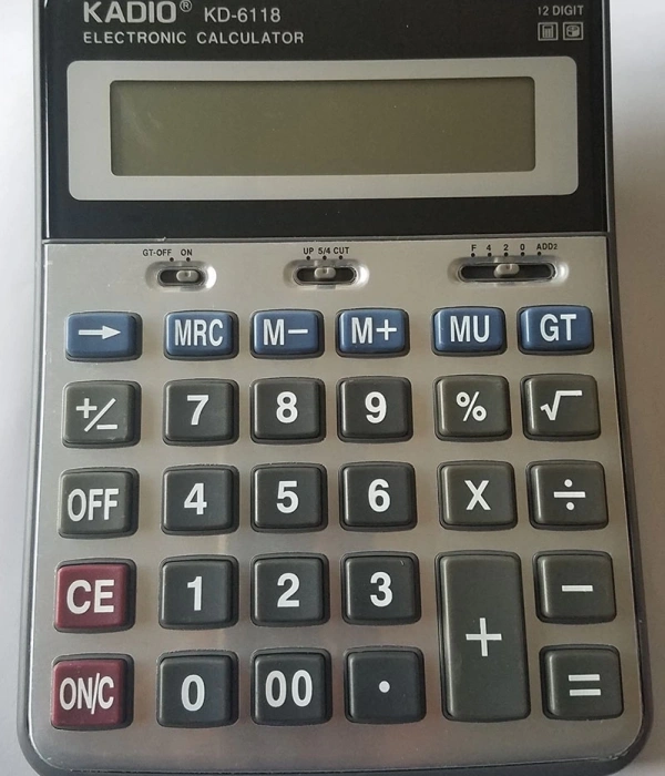 Kd-6118 12 Haneli Büyük Boy Hesap Makinesi