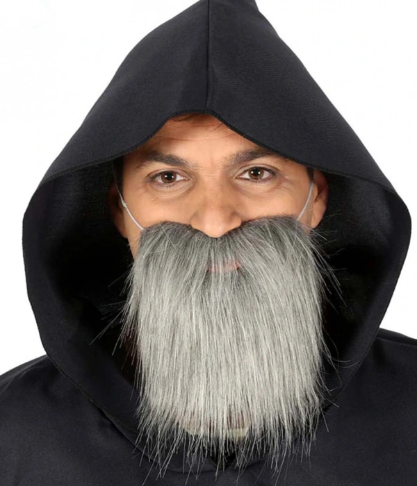 Kırçıllı Korsan Sakalı Gri Renk Takma Sakal