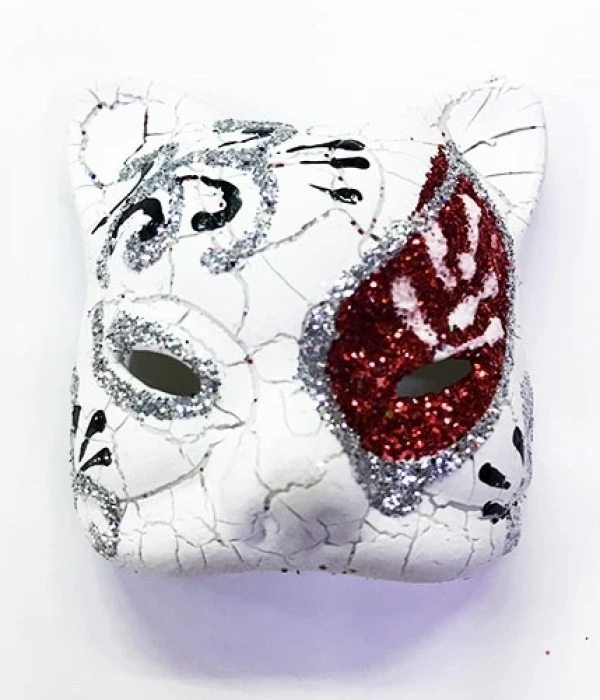 Kırmızı Renk İşlemeli Seramik Malzemeden İmal Venedik Kedi Model Magnet