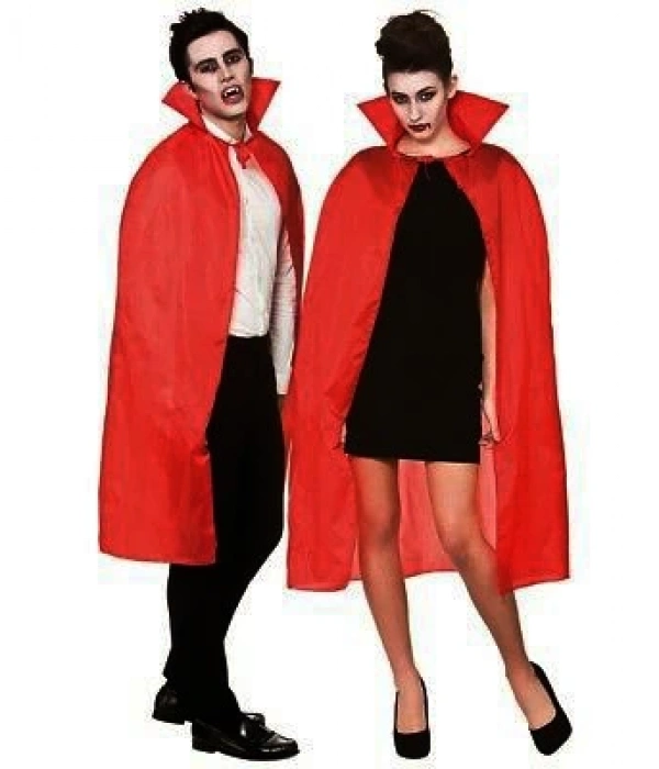 Kırmızı Renk Yakalı Pelerin 120 Cm