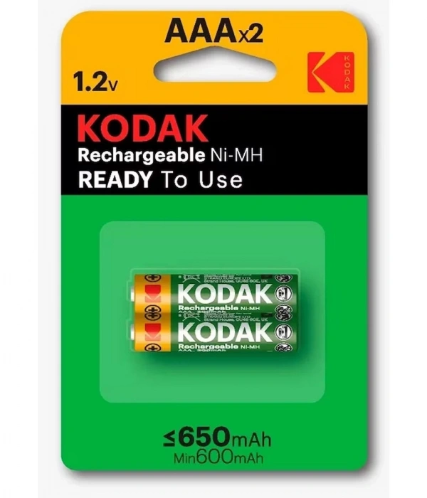Kodak 2 Adet 650 Mah Ni-mh Şarjlı İnce Pil