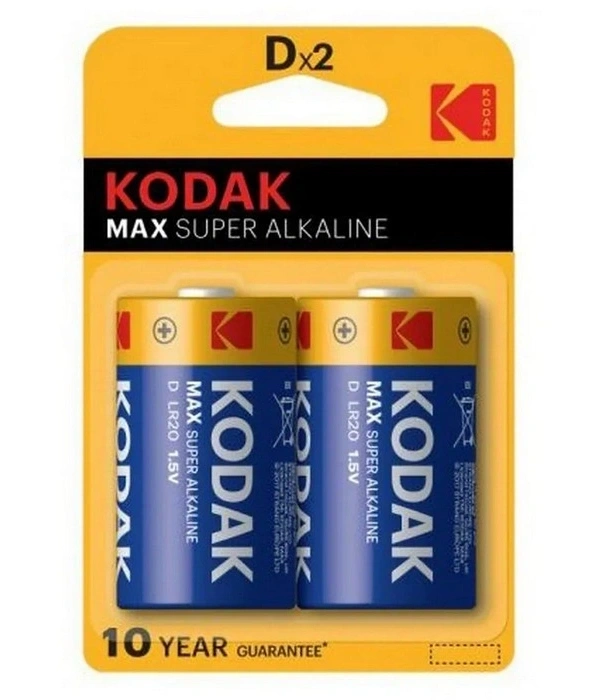 Kodak 2 Adet Max Super Alkalin Lr20 D Boy Büyük Pil