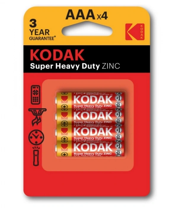 Kodak 4 Adet Çinko Karbon Blister İnce Pil