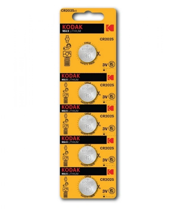 Kodak 5 Adet Cr2025 Max Lityum Para Pil