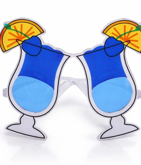 Kokteyl Bardak Parti Gözlüğü Mavi Renk