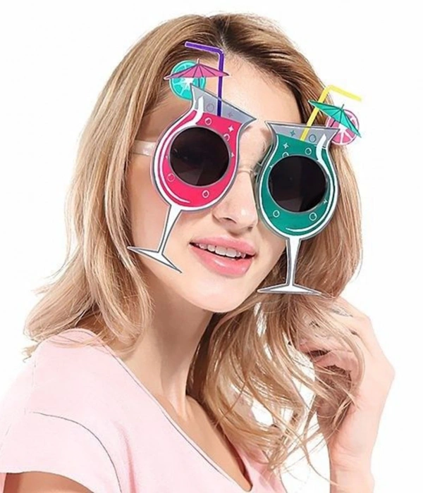 Kokteyl Temalı Hawaii Yaz Partisi Gözlüğü 15x16 Cm