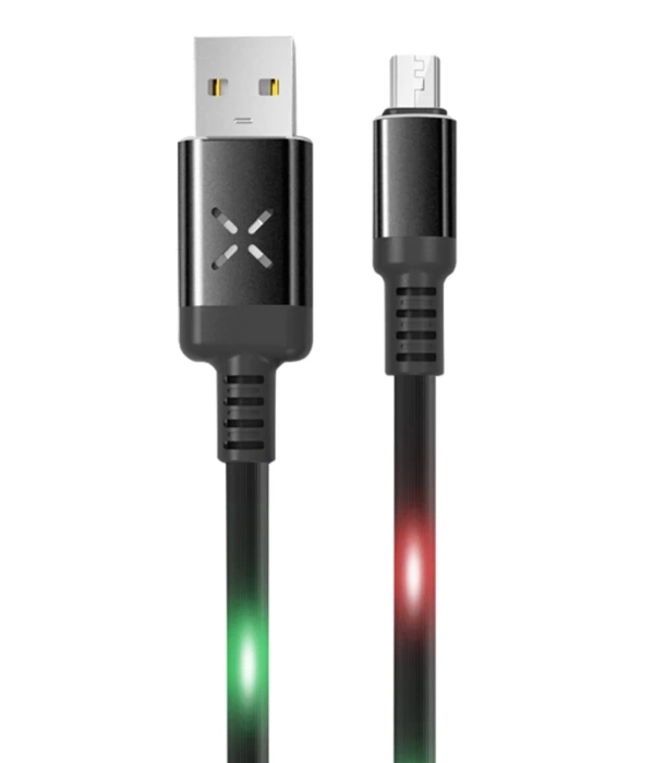 Konfulon DC09 Ses Duyarlı Işıklı Micro USB Kablo 1M 2A