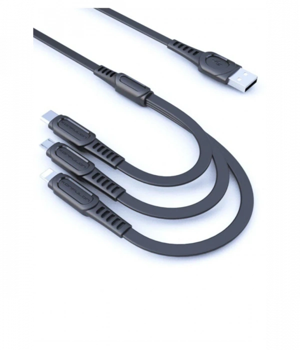 Konfulon DC19 3in1 USB Kablo 1.3M 3A