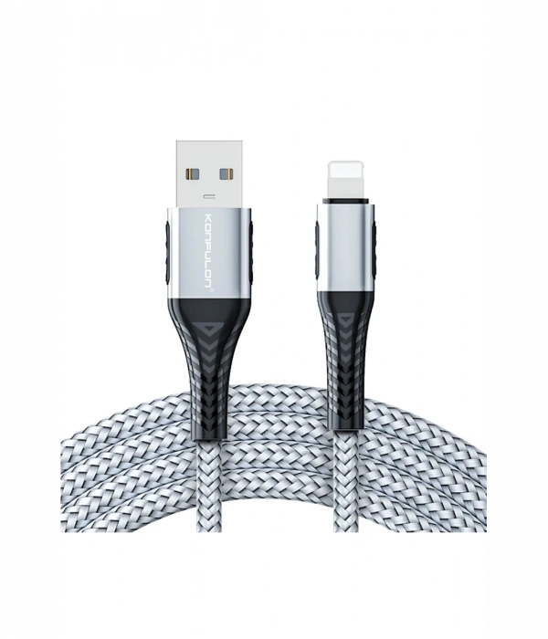 Konfulon DC33 Usb 3.0 to Lightning 1M Tel Örgü 60W Kablo - Gümüş