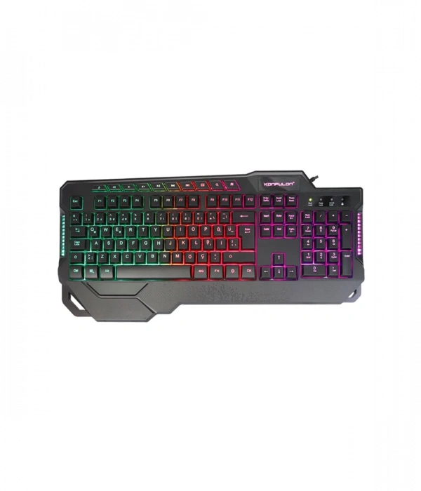 Konfulon MK80 RGB Işıklı Türkçe Q Kablolu Mekanik Hisli Klavye