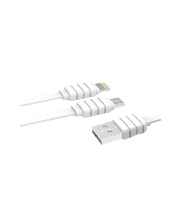 Konfulon S56 2in1 (Lightning-Micro USB) Kablo 1.2M 2.1A