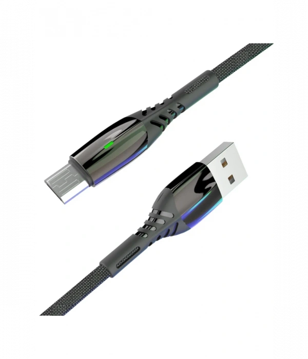 Konfulon S91 Ledli Micro USB Kablo 1M 2.4A - Siyah