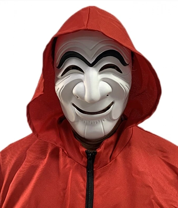 Koreli Hırsız Teatral Hahoe Maskesi - Para Heist Maskesi - Dali Maskesi