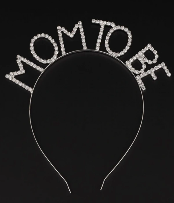 Kristal Taşlı Gümüş Renk Mom To Be Tacı Anne Tacı
