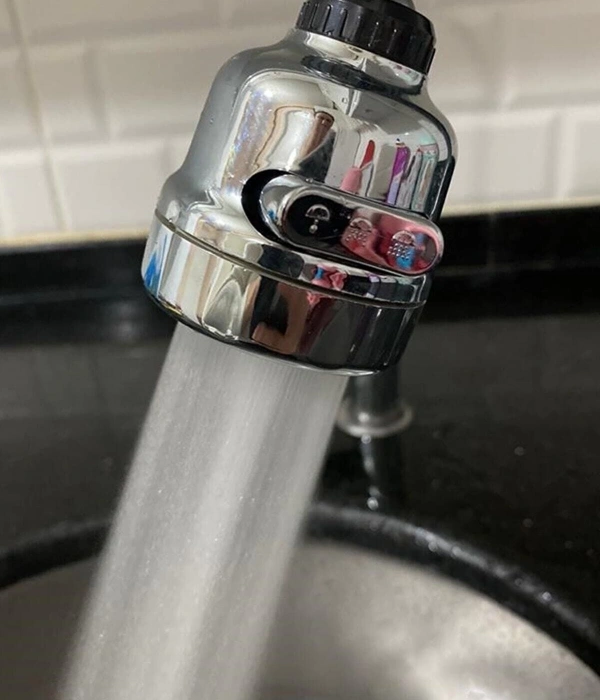 Krom 3 Fonksiyonlu Mutfak Lavabo Başlığı 360 Derece Döner Musluk Ucu