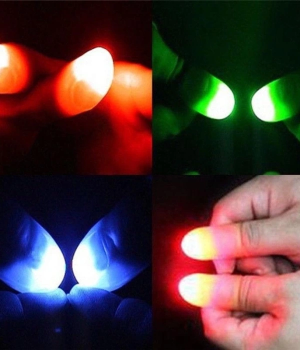Led Işıklı Renkli Sihirli Parmak Işıklı Parmak Şaka Parmak 1 Adet