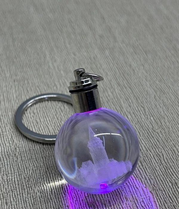 Ledli Galata Kulesi Tasarımı Kristal Anahtarlık Alk3780