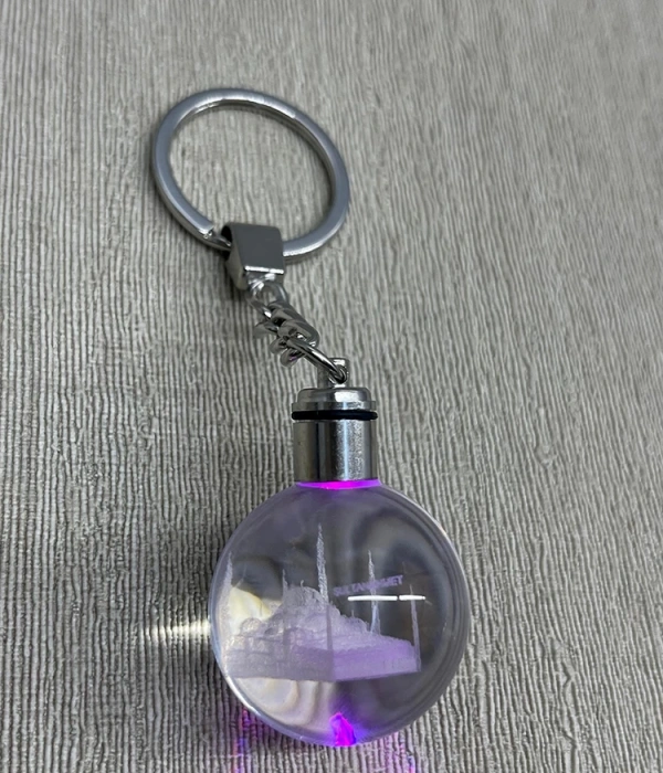 Ledli Sultanahmet Tasarımı Kristal Anahtarlık Alk3804