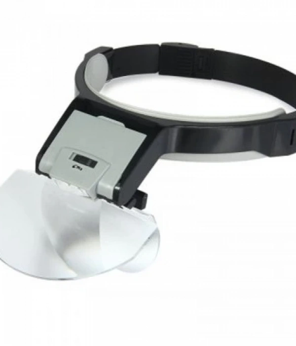 Lens Takmalı 5 Lenslı , Led Lambalı Şapka Tip Büyüteç