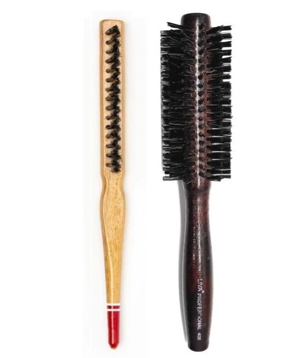 Liva 408& 690 Profesyonel Yanmaz Set Topuz Saç Fırçası-2li