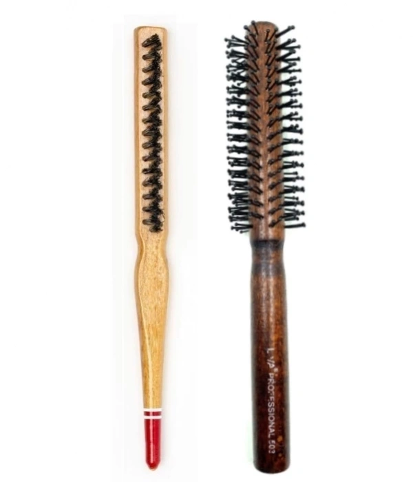 Liva 503& 690 Profesyonel Yanmaz Set Topuz Saç Fırçası-2li